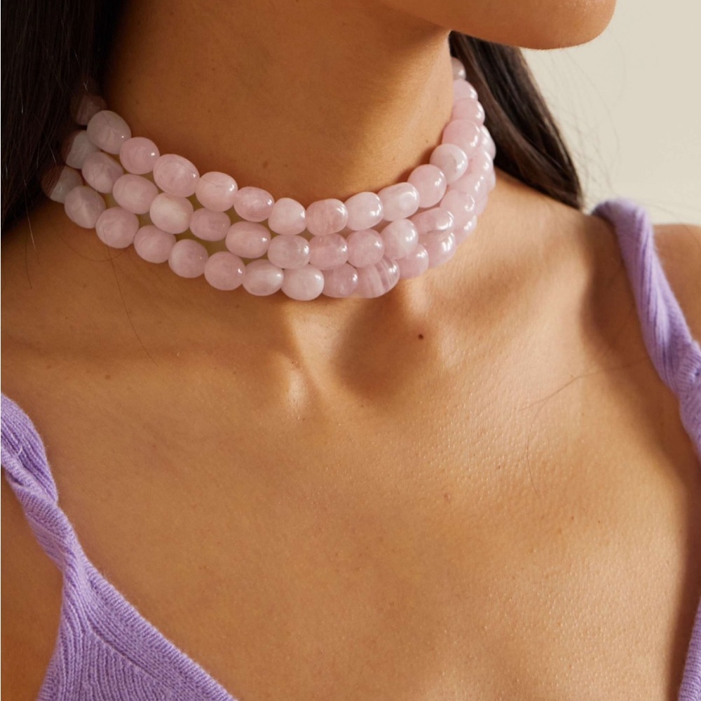 Cult Gaia Pink Quartz Choker